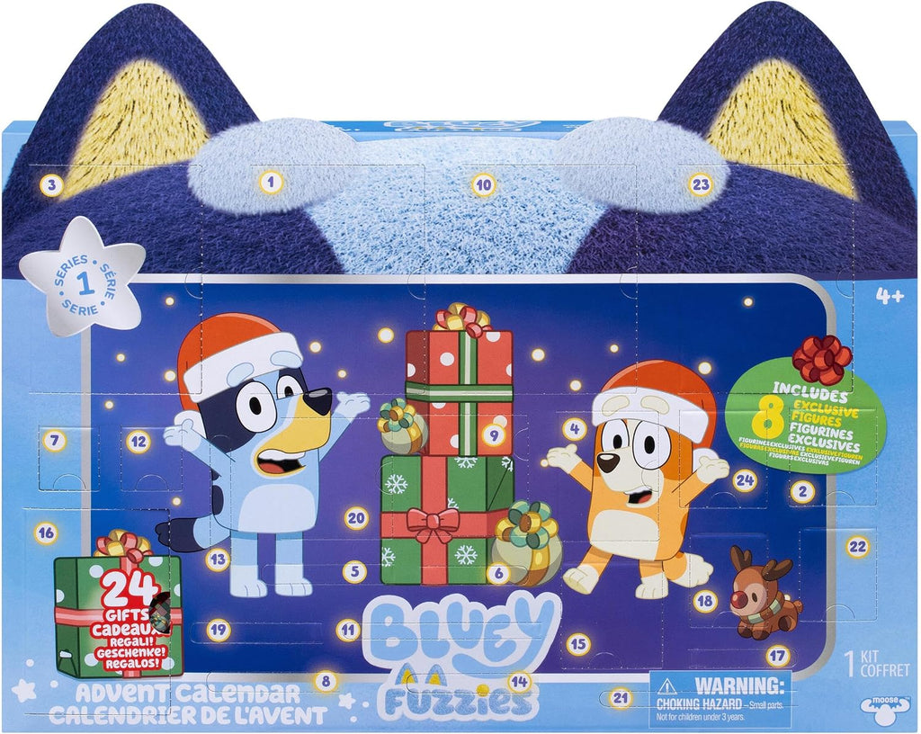 Calendrier de l'Avent Bluey Fuzzies – contenu