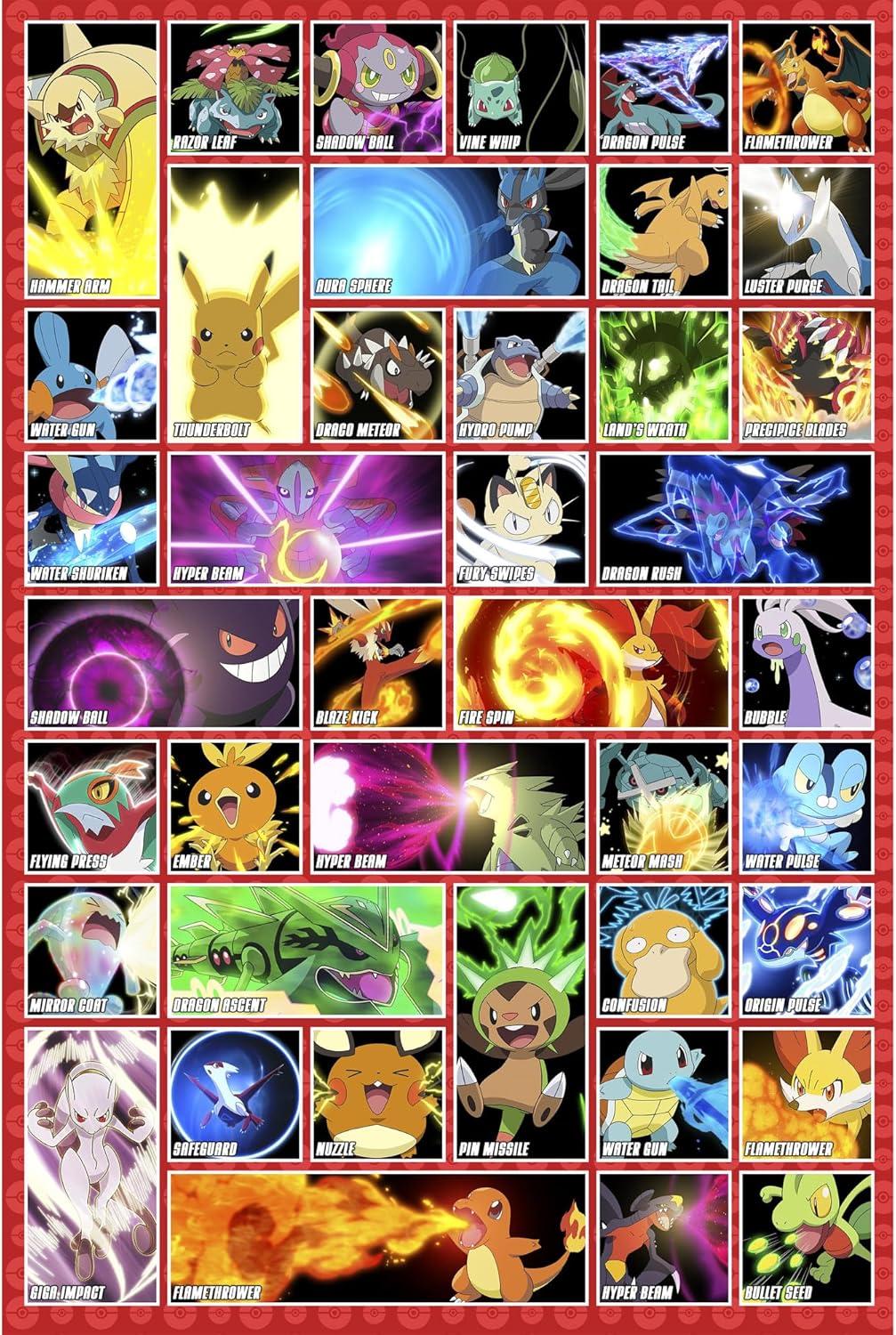 Poster Pokémon « En mouvement » (Maxi)