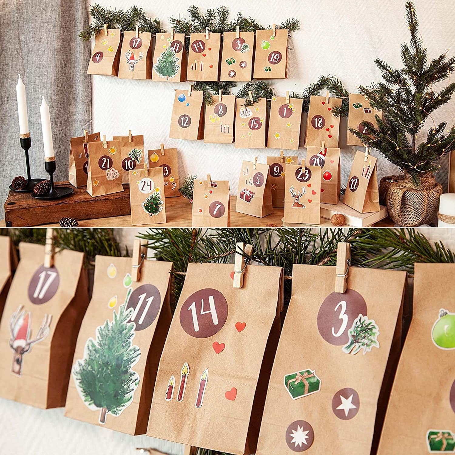 Calendrier de l’Avent à remplir soi-même pour bricolage