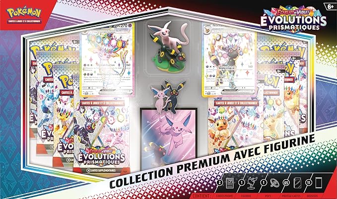 Coffret Pokémon Premium Évolutions Prismatiques Mentali & Noctali