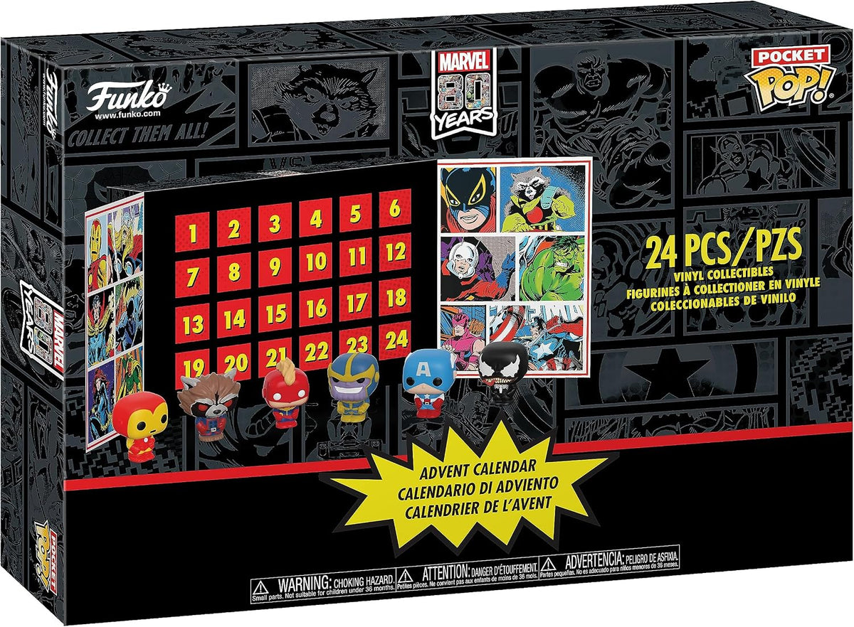Calendrier de l'Avent Funko Pocket Pop! Marvel Comics 2019 – vue du coffret
