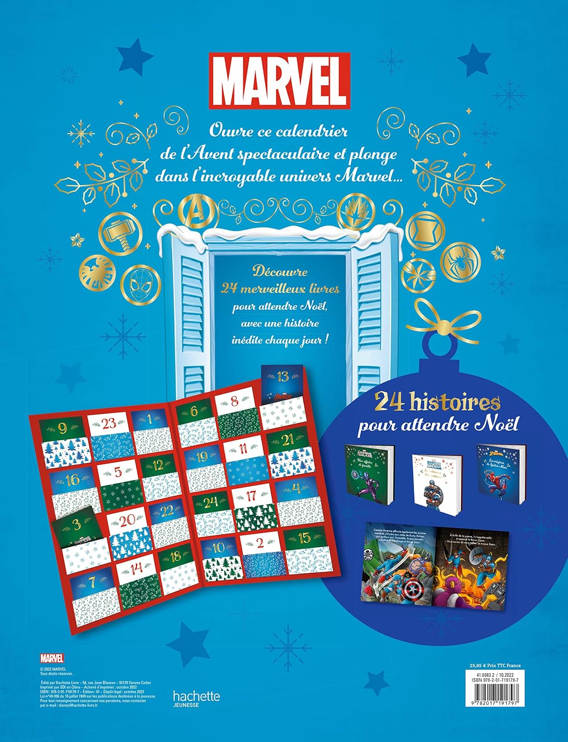 Calendrier de l'Avent Marvel – 24 livres à ouvrir