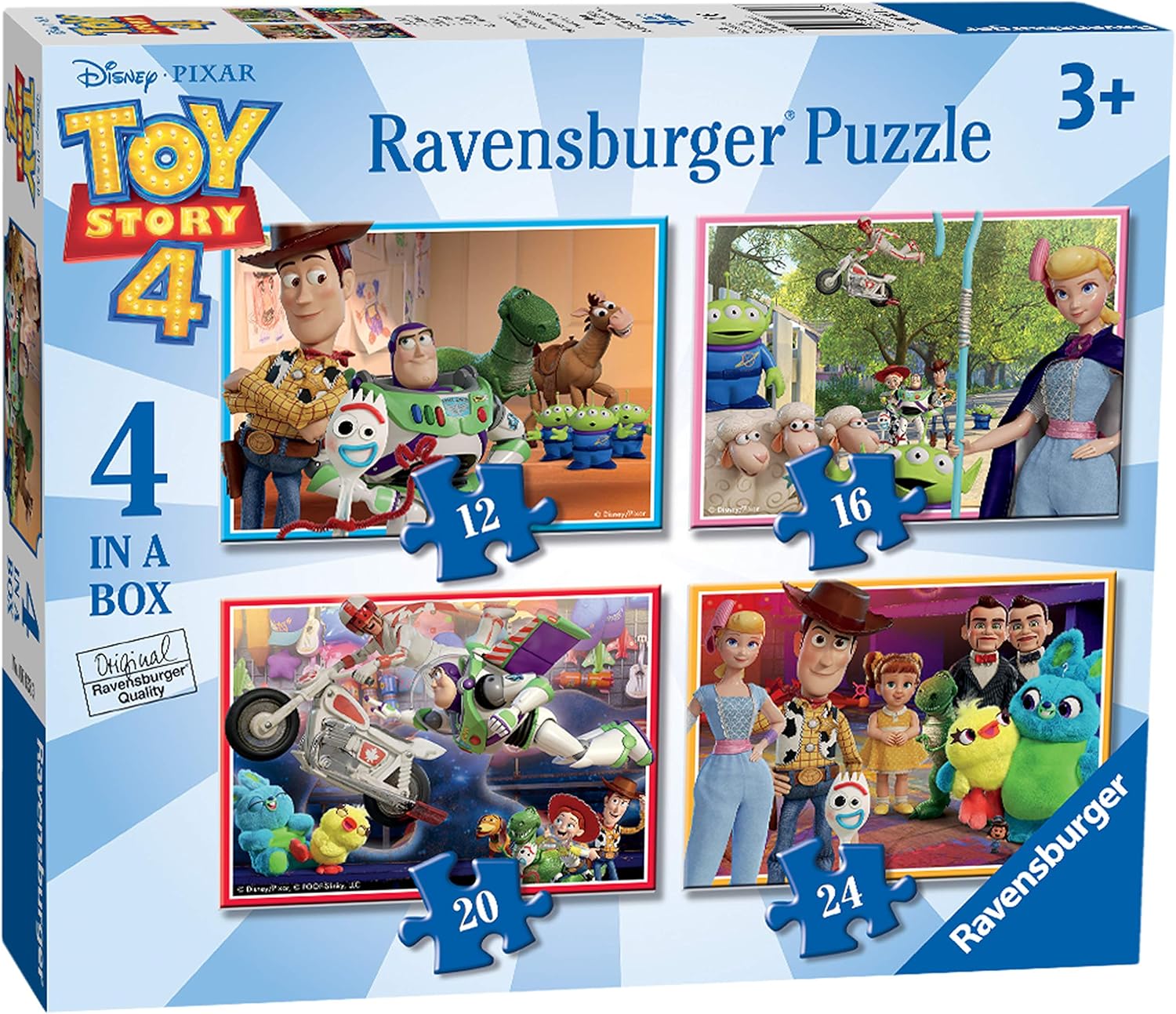 Ravensburger Disney Toy Story 4 — 4 puzzles en boîte (12/16/20/24 pièces)