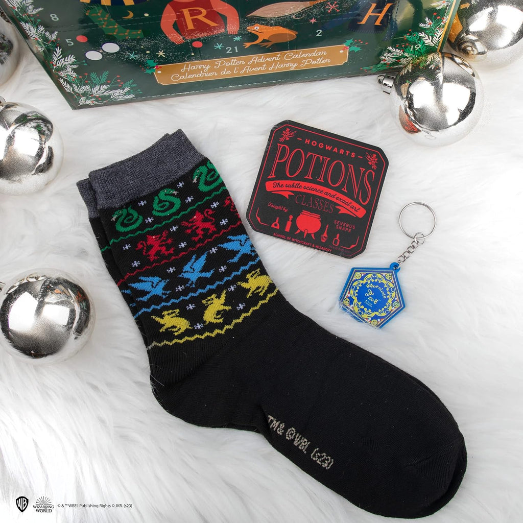 Calendrier de l'Avent Harry Potter Classique Cinereplicas – chaussettes, sous-verre Potions et porte-clés