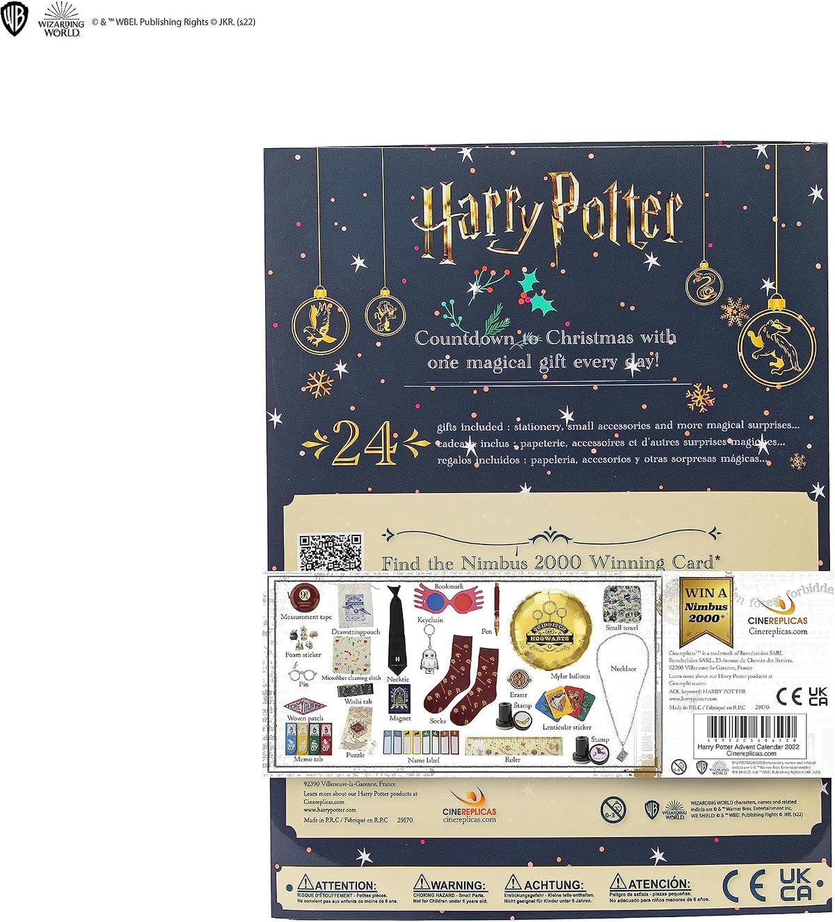 Calendrier de l'Avent Harry Potter Cinereplicas papeterie