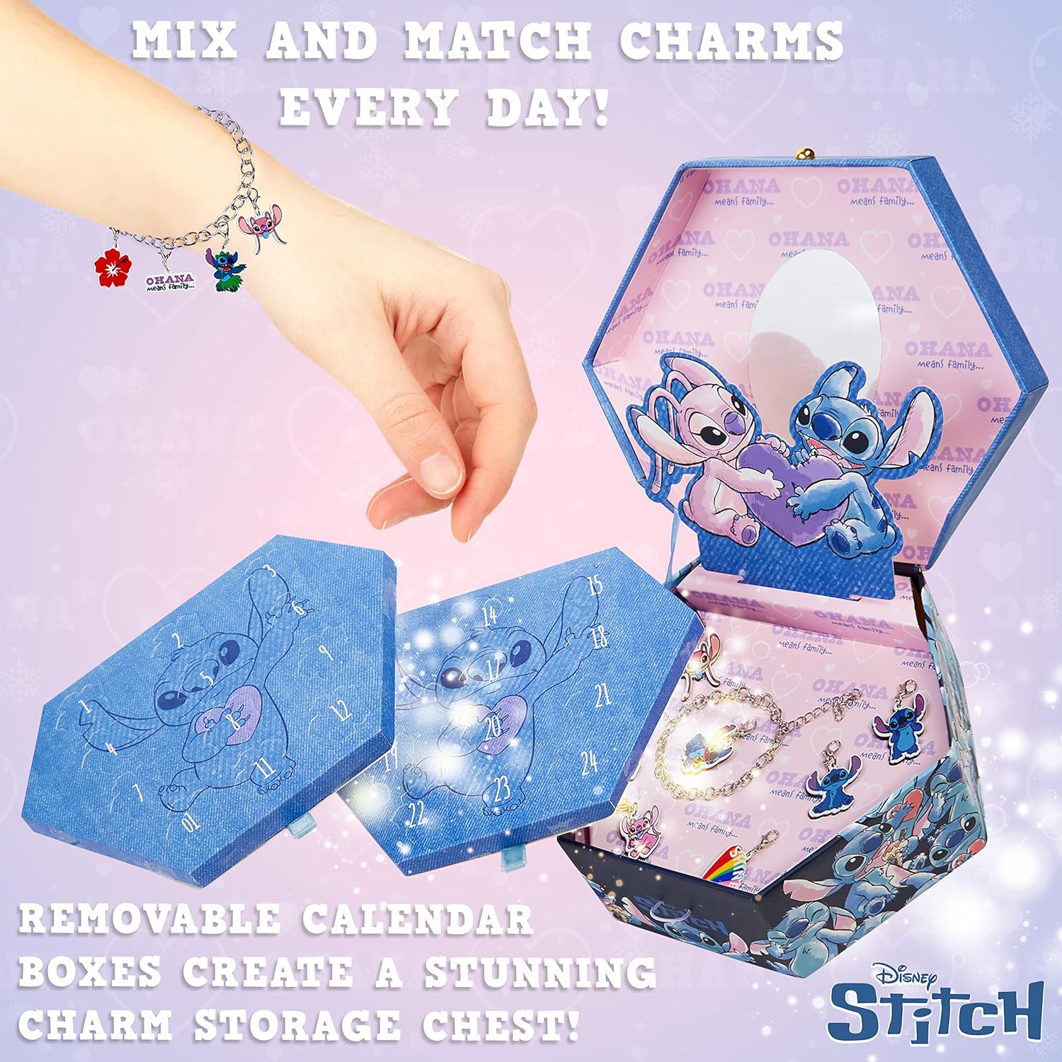 Calendrier de l’Avent Stitch 2025 – Bijoux à Charms - Disney