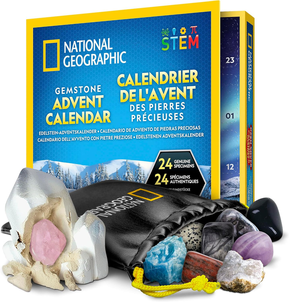 Calendrier de l’Avent National Geographic pierres précieuses