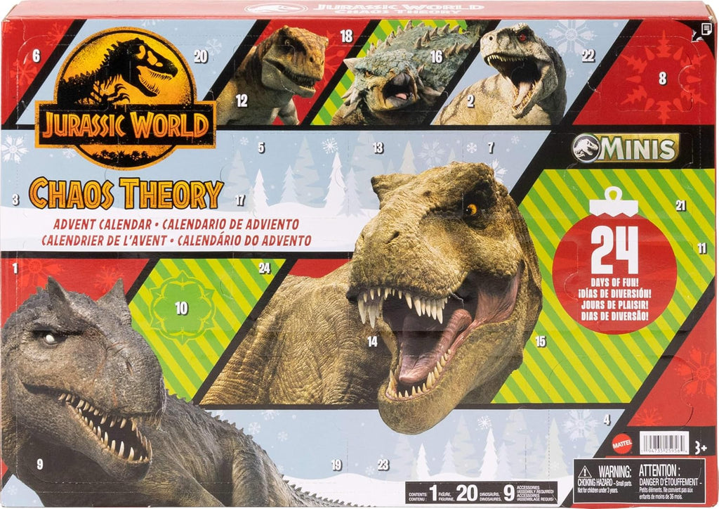 Boîte du calendrier de l'Avent Jurassic World Chaos Theory Mattel
