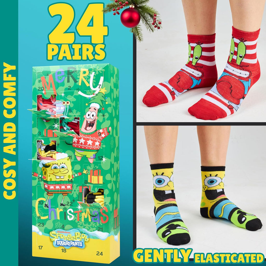 Calendrier de l’Avent Bob l’éponge avec chaussettes