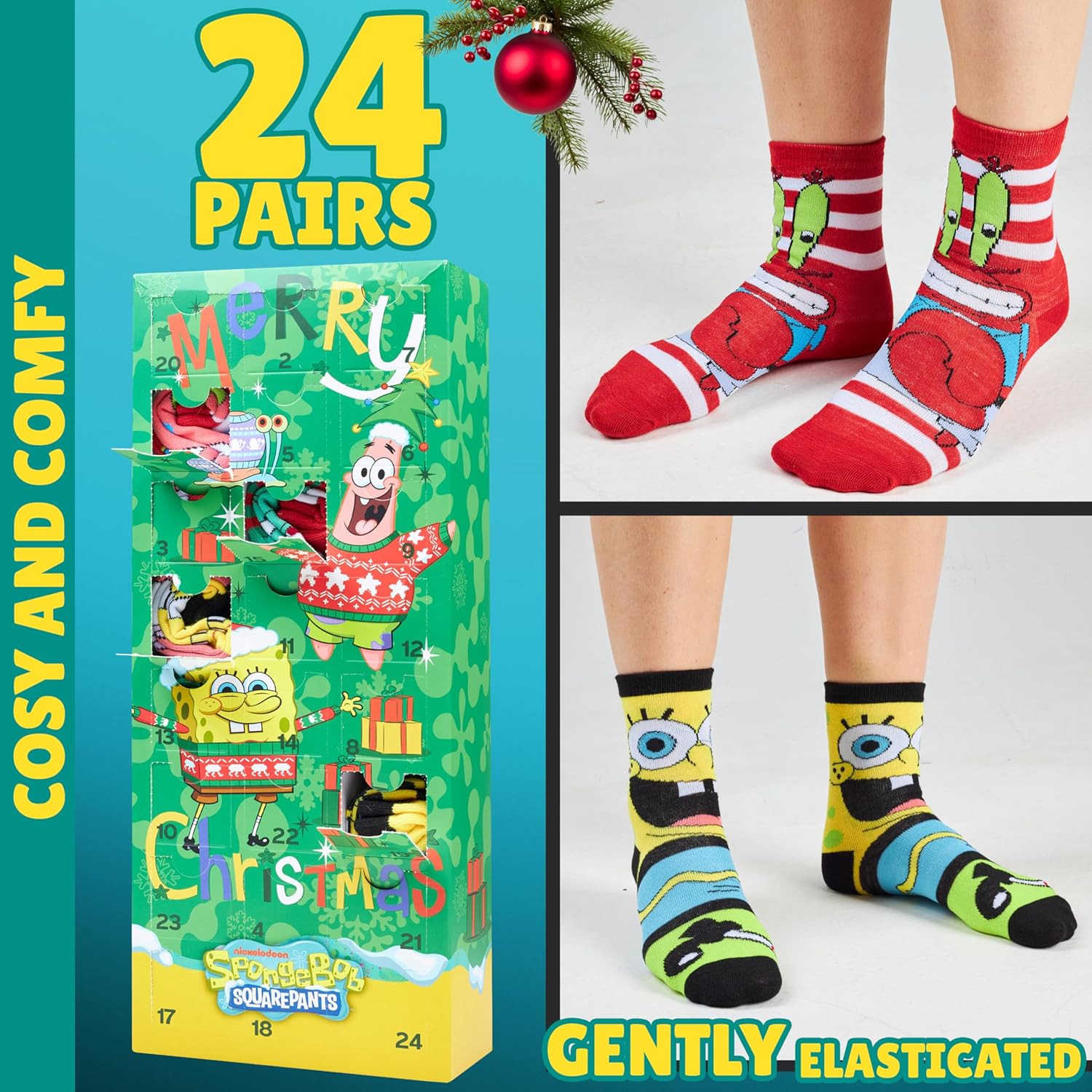 Calendrier de l’Avent Bob l’éponge avec chaussettes