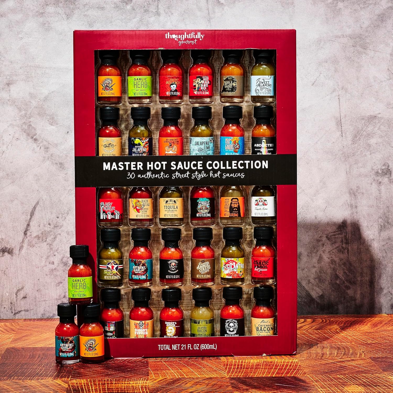 Coffret 30 sauces piquantes façon Hot Ones