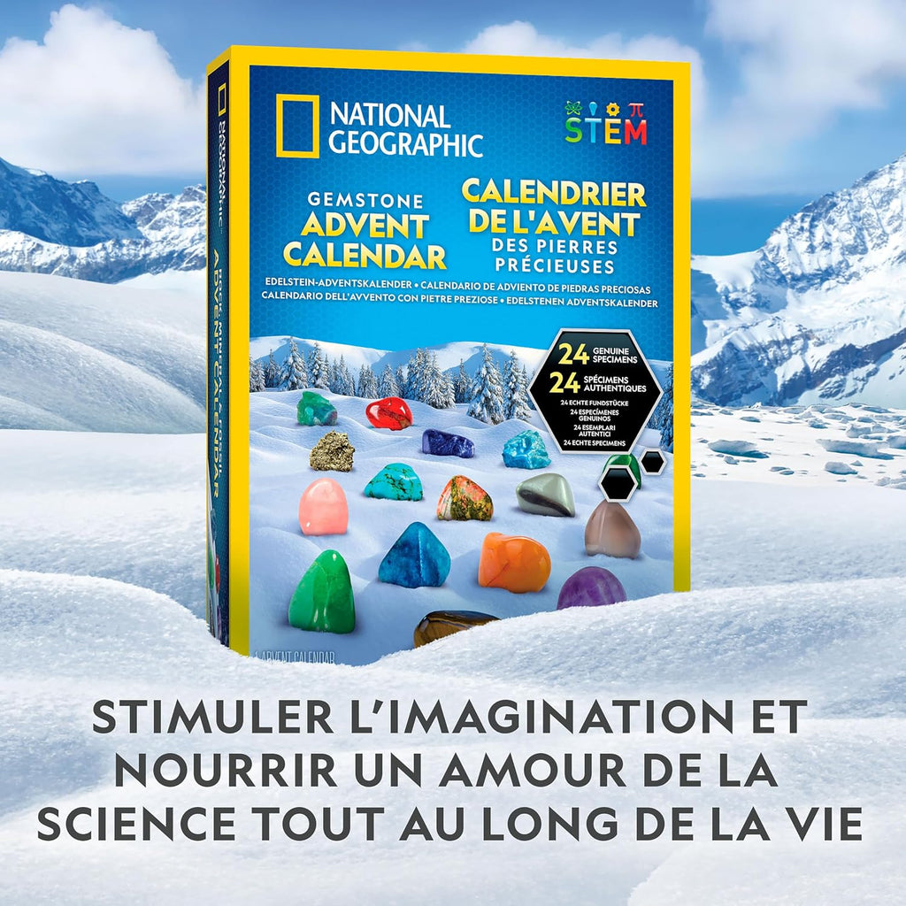 Calendrier de l’Avent National Geographic pierres précieuses