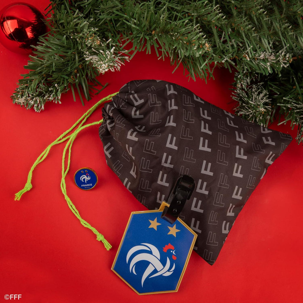 Sac à cordon et porte-étiquette FFF du calendrier de l'Avent