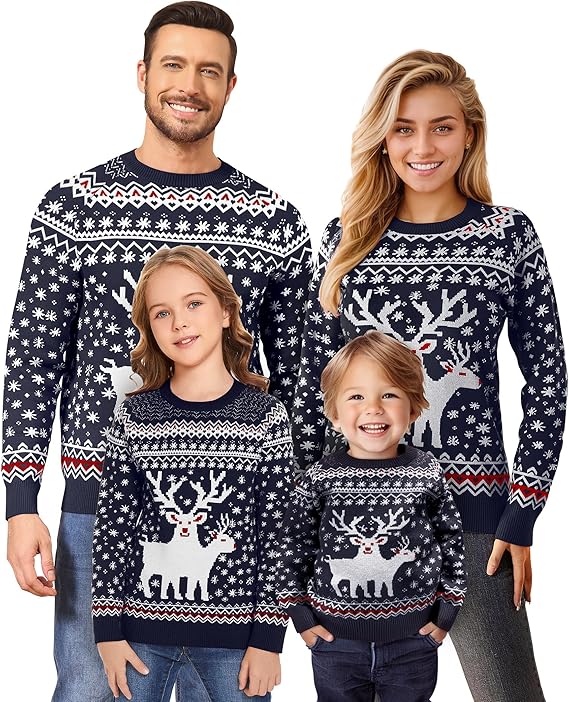 Pull de Noël assorti pour la famille
