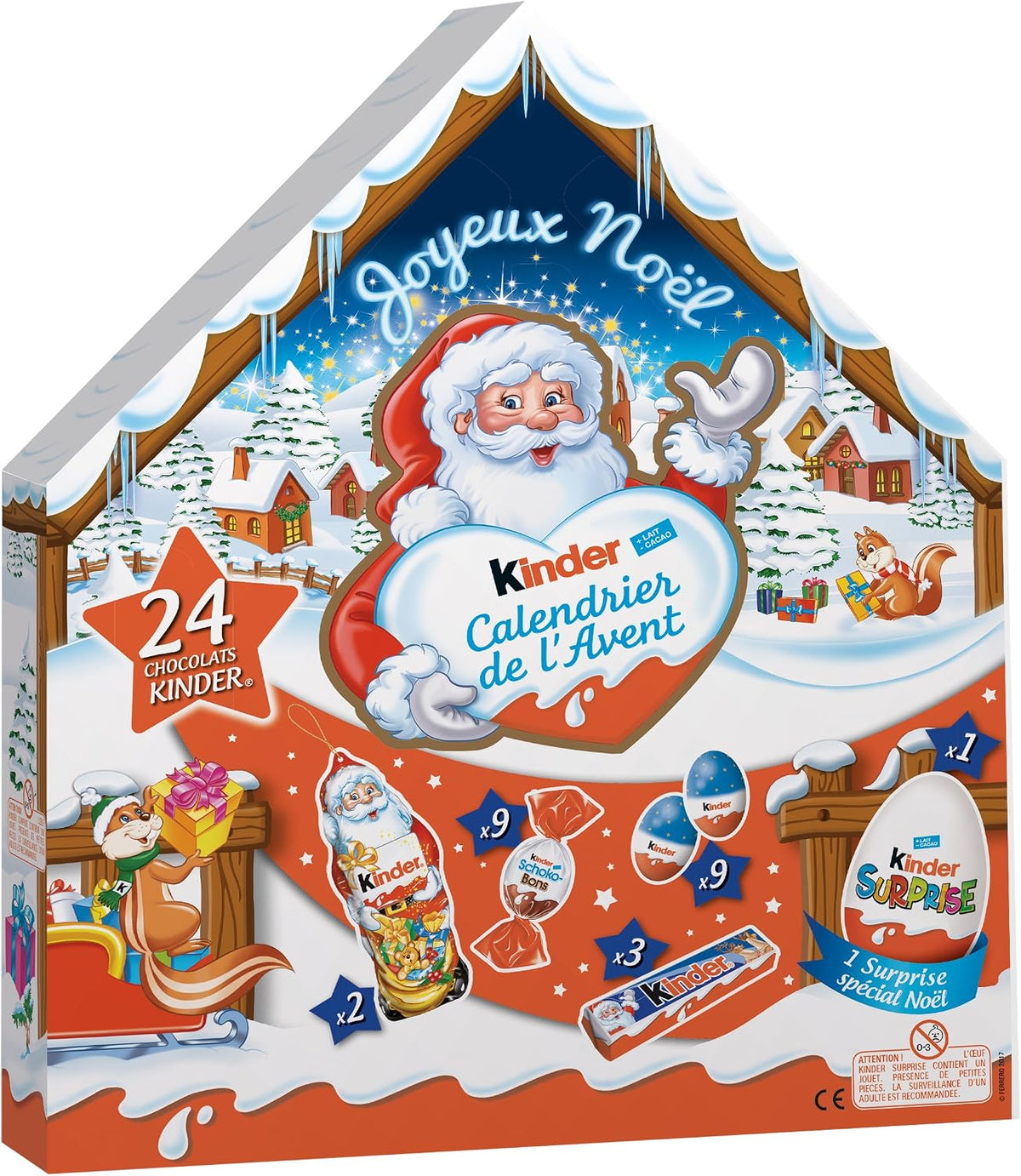 Calendrier de l’Avent Kinder Chalet Joyeux Noël 184 g
