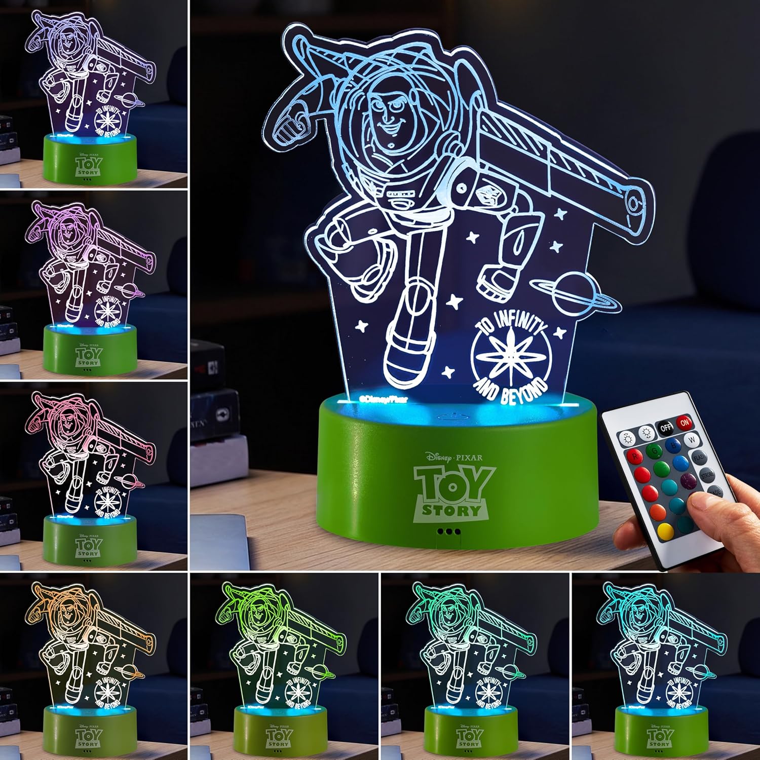 Veilleuse LED Toy Story (USB/pile, 16 couleurs)