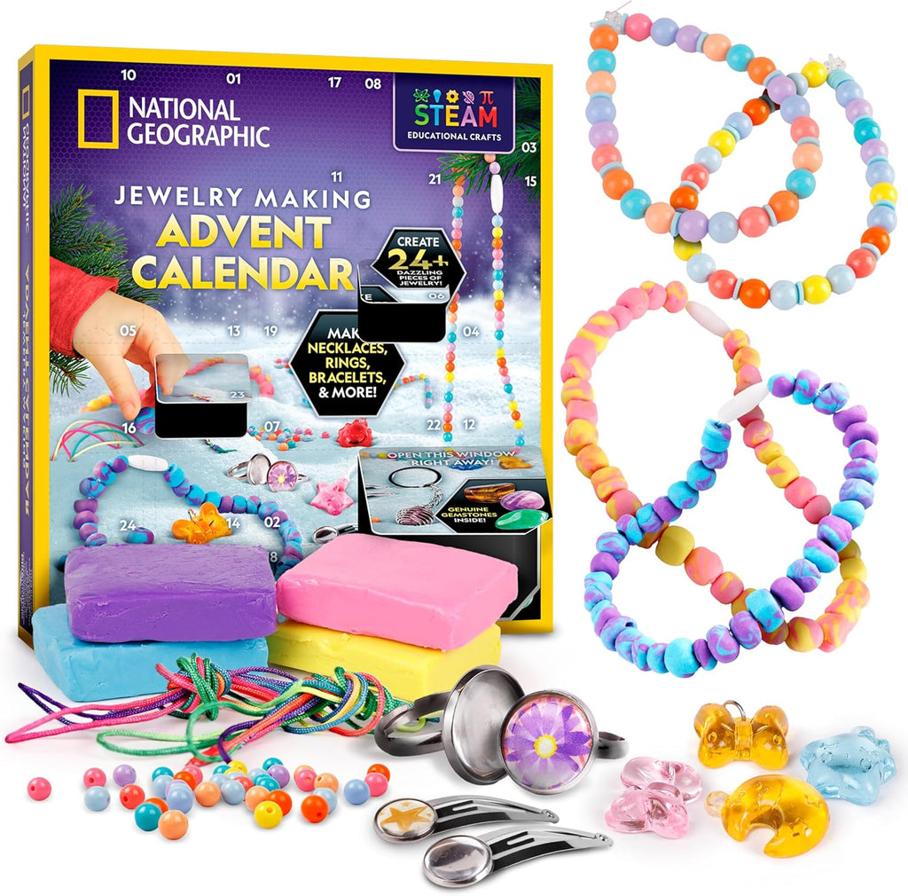 Calendrier de l'Avent National Geographic fabrication de bijoux – boîte et bijoux