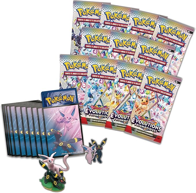 Coffret Pokémon Premium Évolutions Prismatiques Mentali & Noctali