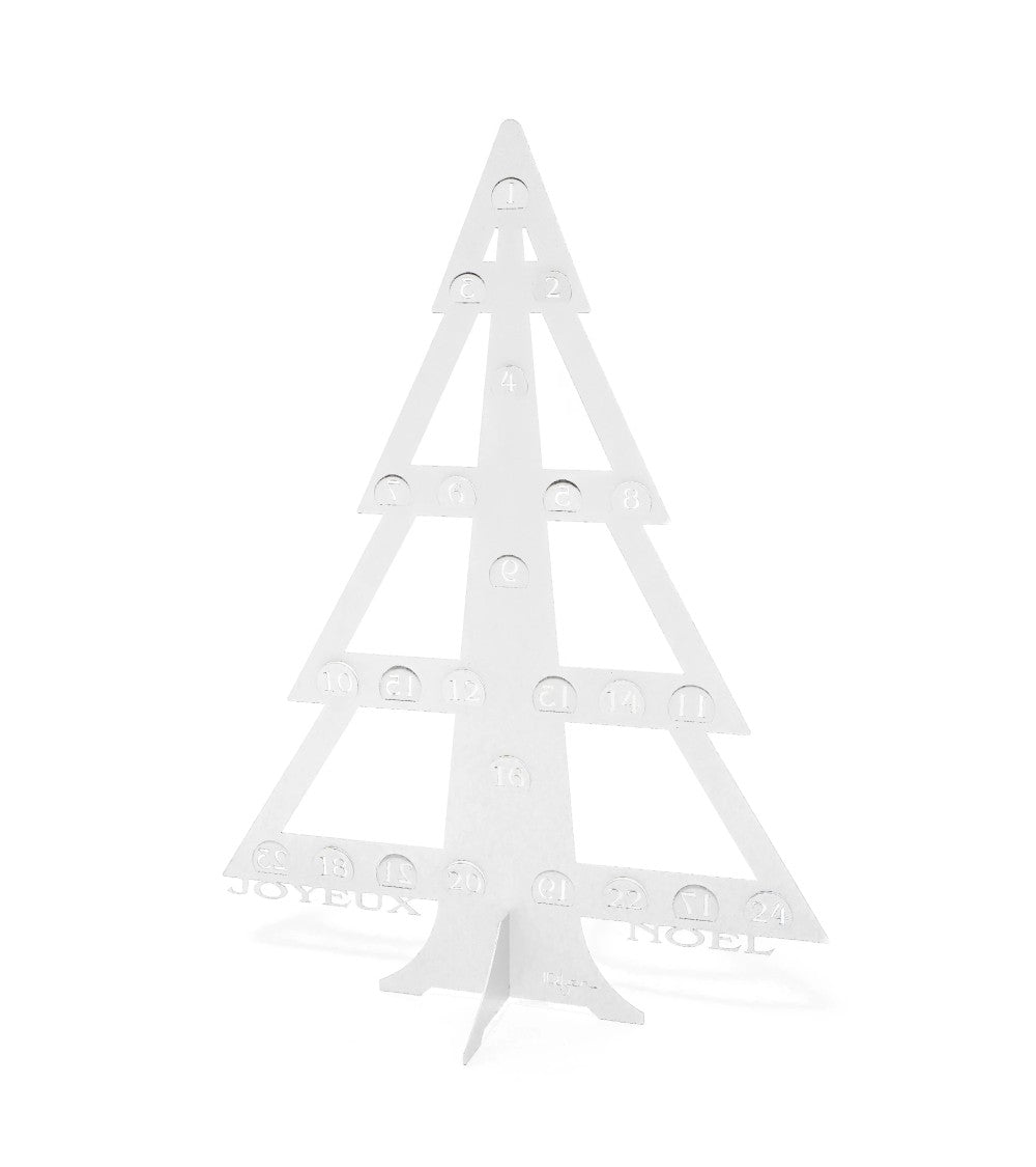 Calendrier de l'Avent sapin en métal IDfer avec pochons en tissu
