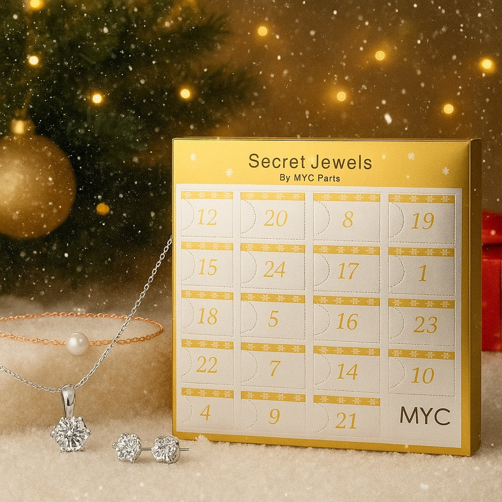 Calendrier de l'Avent MYC Paris 13 bijoux et 11 perles, or rosé et argenté