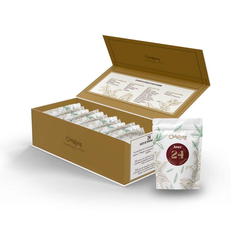 Calendrier de l'Avent Origines Tea & Coffee – 24 cafés de spécialité bio en grains