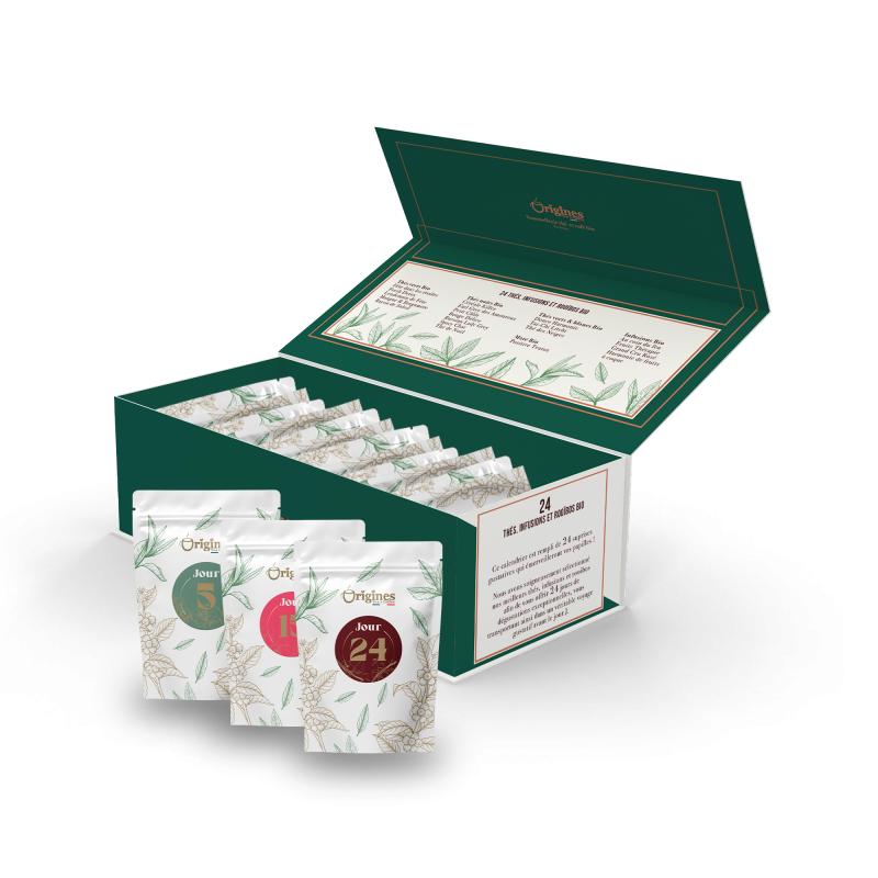 Calendrier de l'Avent Origines Tea & Coffee – Thés et infusions bio, 240 tasses – photo 4