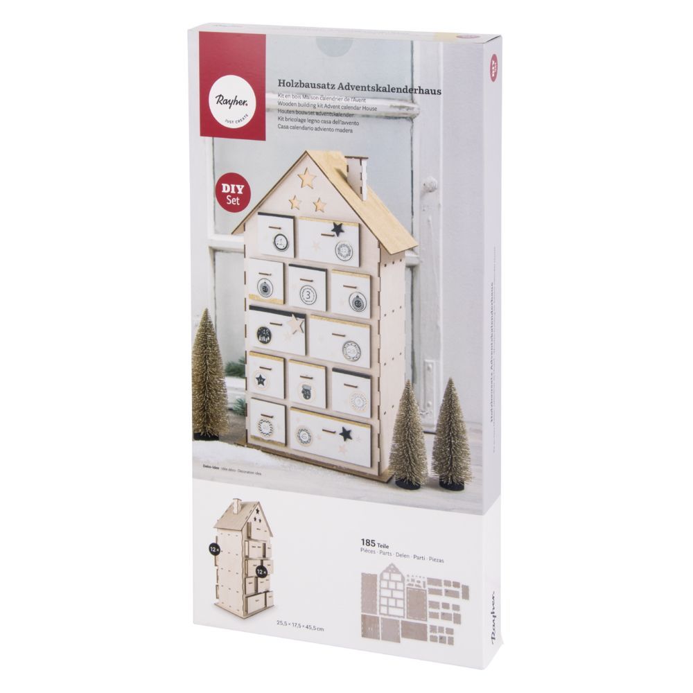 Calendrier de l'Avent en bois DIY Rayher – maison à monter soi-même