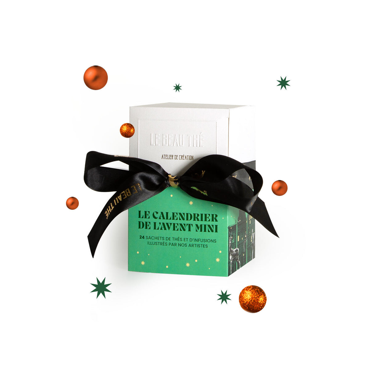 Calendrier de l'Avent Le Beau Thé Mini bio, 24 sachets de thé illustrés