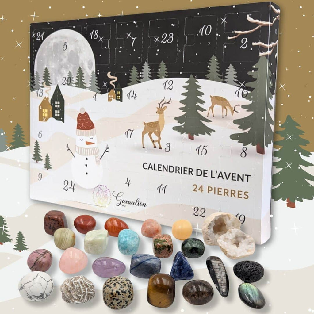 Calendrier de l'Avent Garaulion Lithothérapie 2026 – 24 pierres naturelles – photo 1