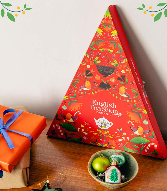 Calendrier de l'Avent English Tea Shop triangle rouge – 25 thés bio