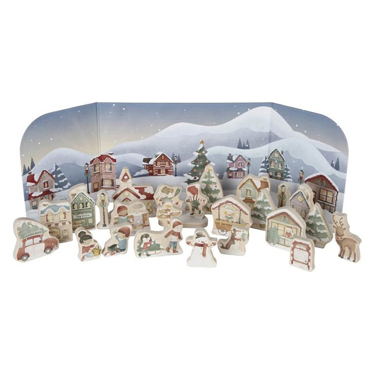 Calendrier de l'Avent Little Dutch Village de Noël en bois