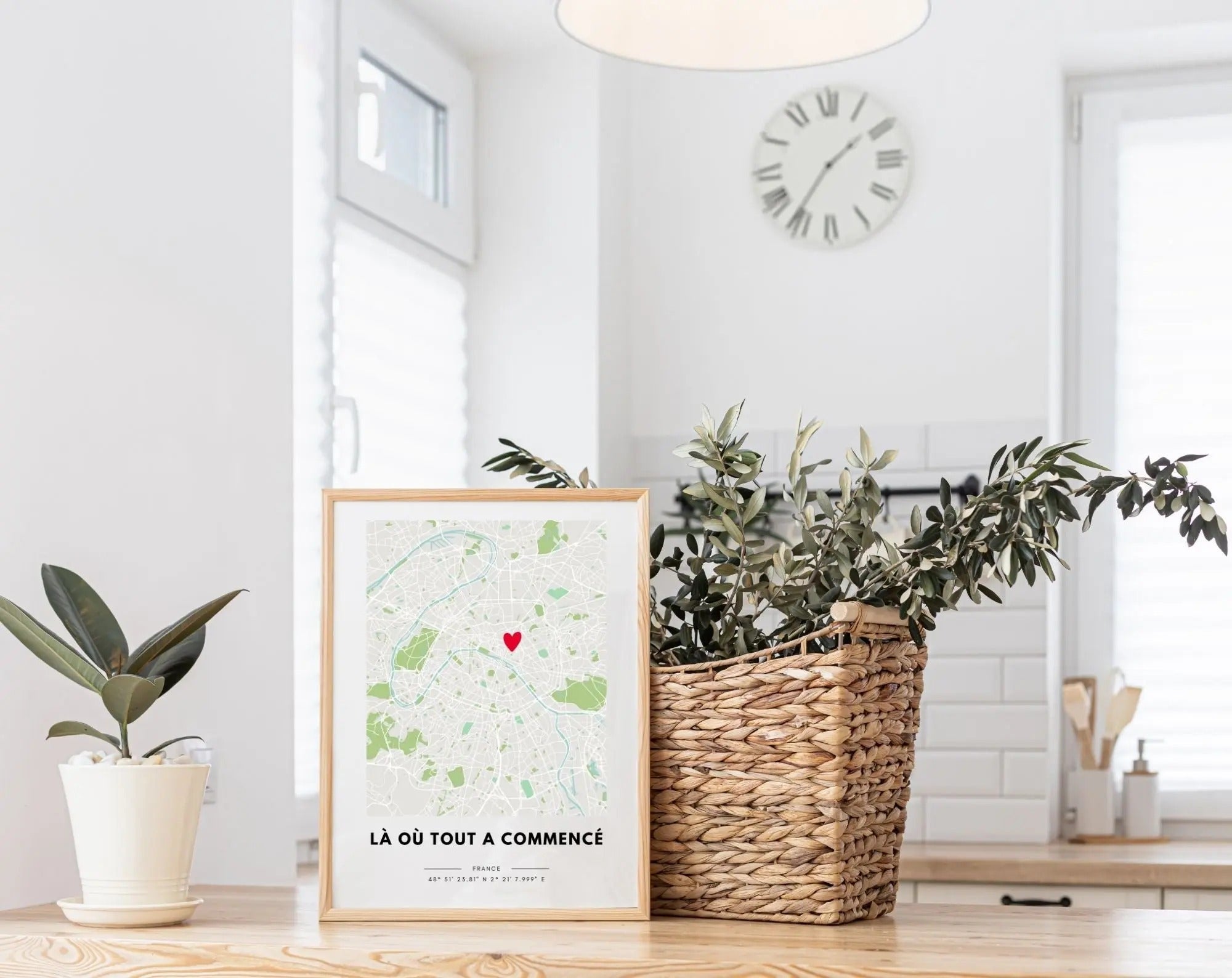 Affiche personnalisée « Là où tout a commencé » – Carte de ville + date