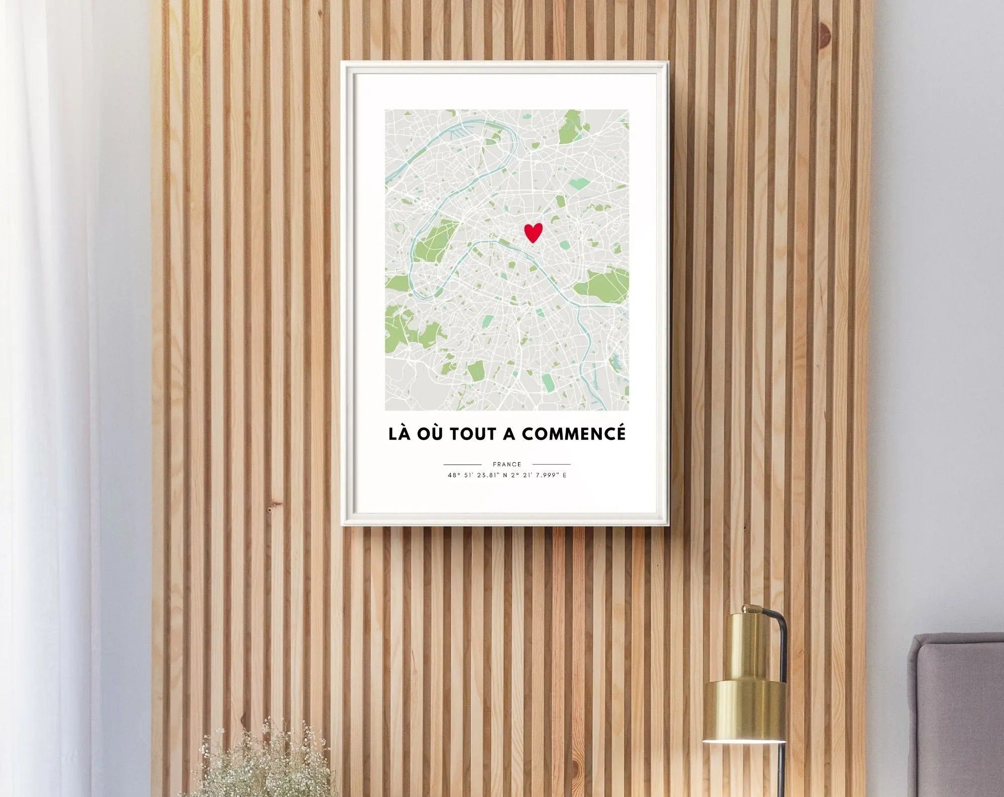 Affiche personnalisée « Là où tout a commencé » – Carte de ville + date