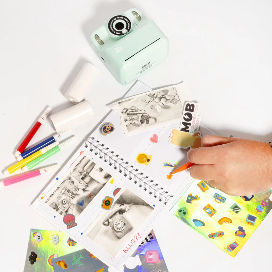 Appareil photo instantané enfant avec sangle colorée