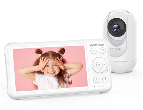 Babyphone Momcozy Baby Monitor vidéo 5 pouces Blanc