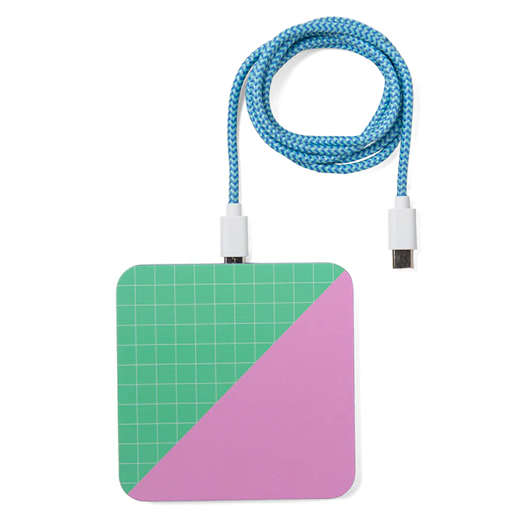 Batterie externe sans fil colorée Kikkerland compacte