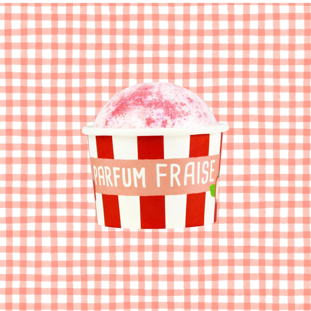 Bombe de bain glace à la fraise French Tendance