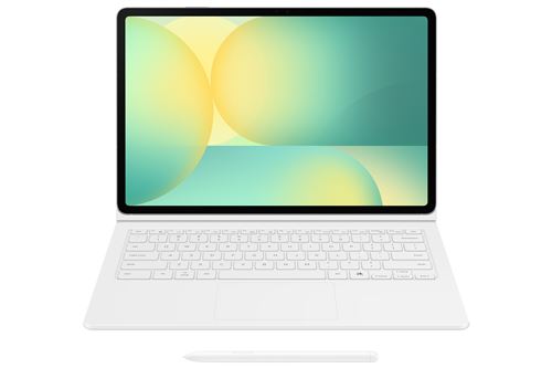 Book Cover Keyboard avec Touch Pad Blanc pour Samsung Galaxy Tab S10 FE+