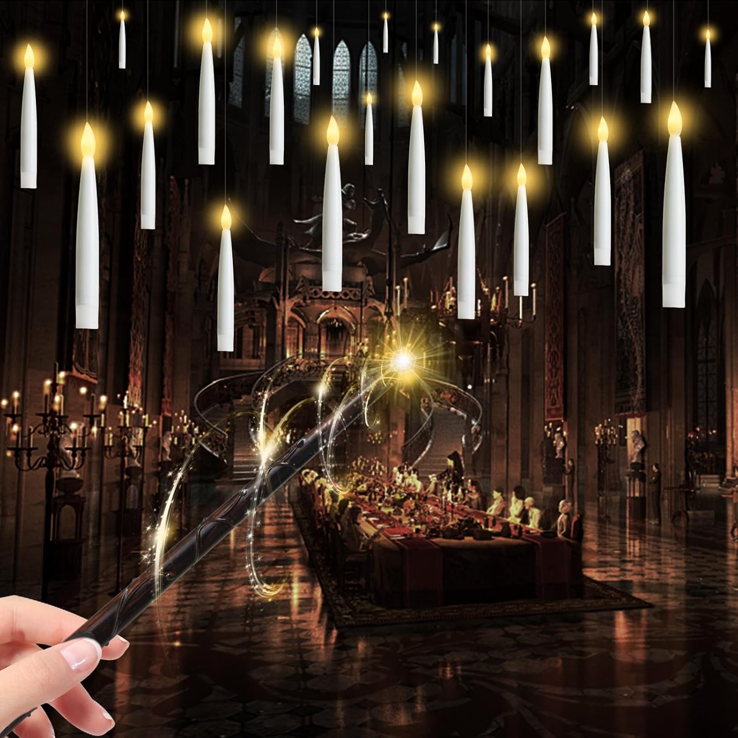 Bougies flottantes magiques : l’ambiance Harry Potter à la maison