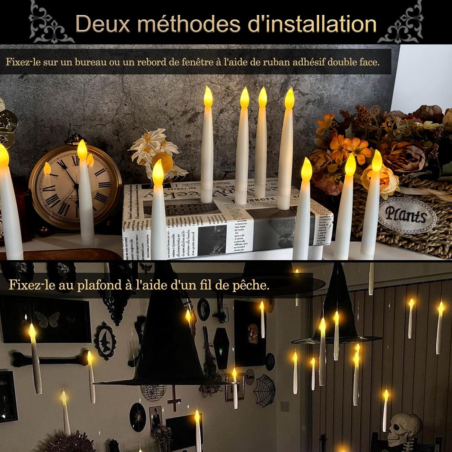 Bougies flottantes magiques : l’ambiance Harry Potter à la maison