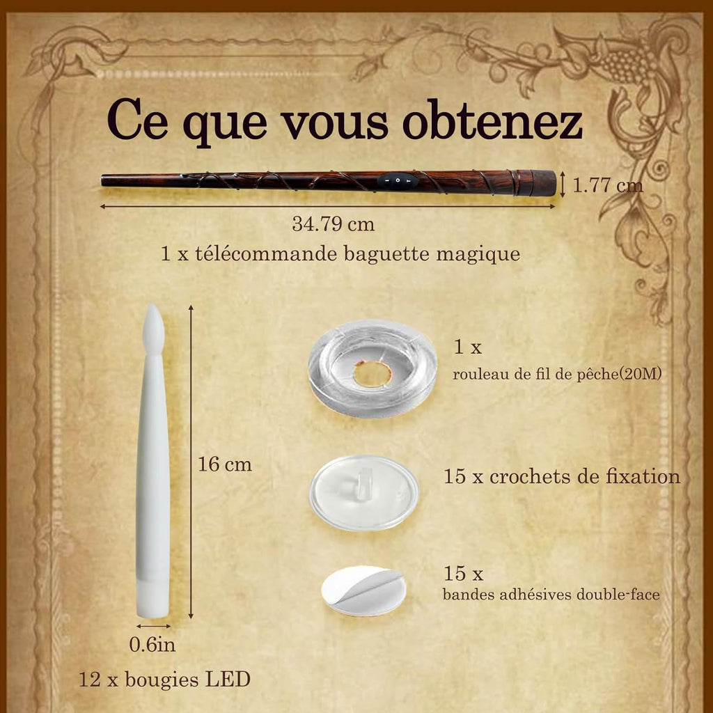 Bougies flottantes magiques : l’ambiance Harry Potter à la maison