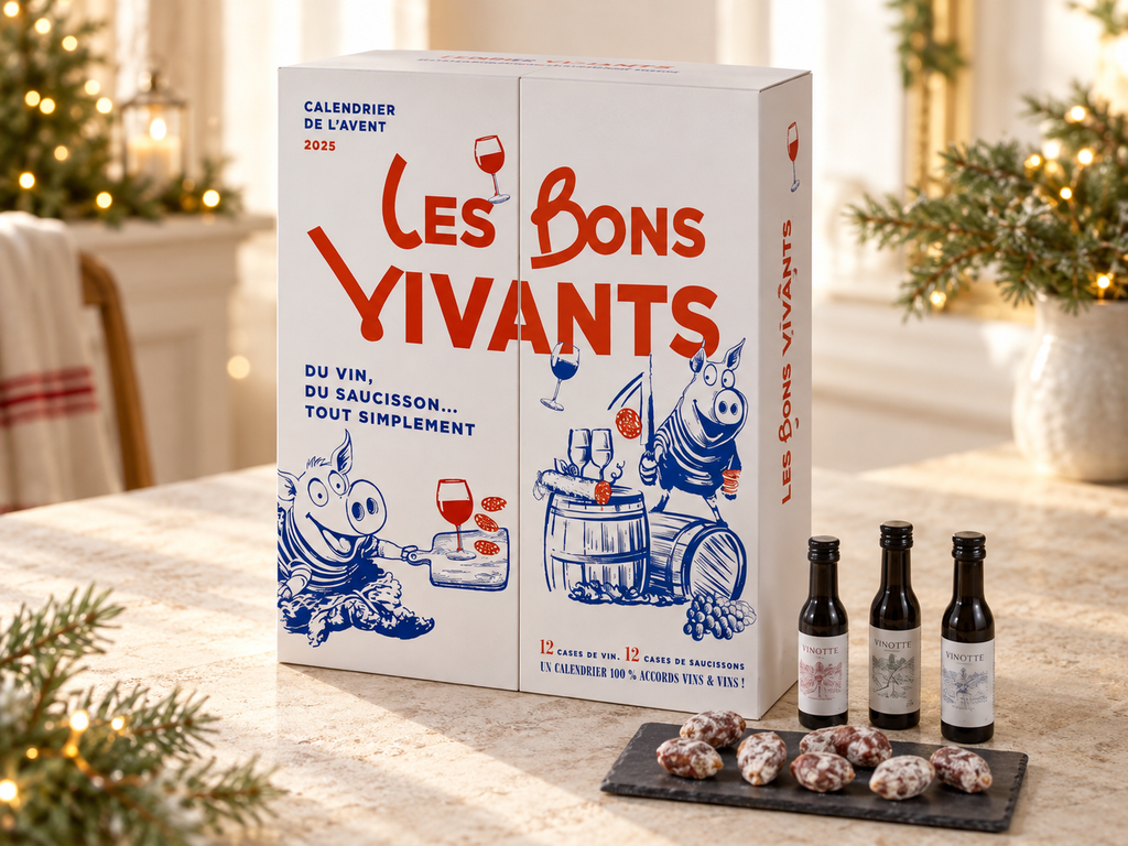 Calendrier de l'Avent Saucisson et Vin Les Bons Vivants 2026