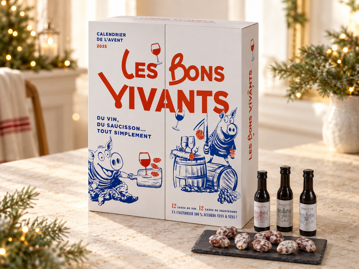 Calendrier de l'Avent Saucisson et Vin Les Bons Vivants 2026