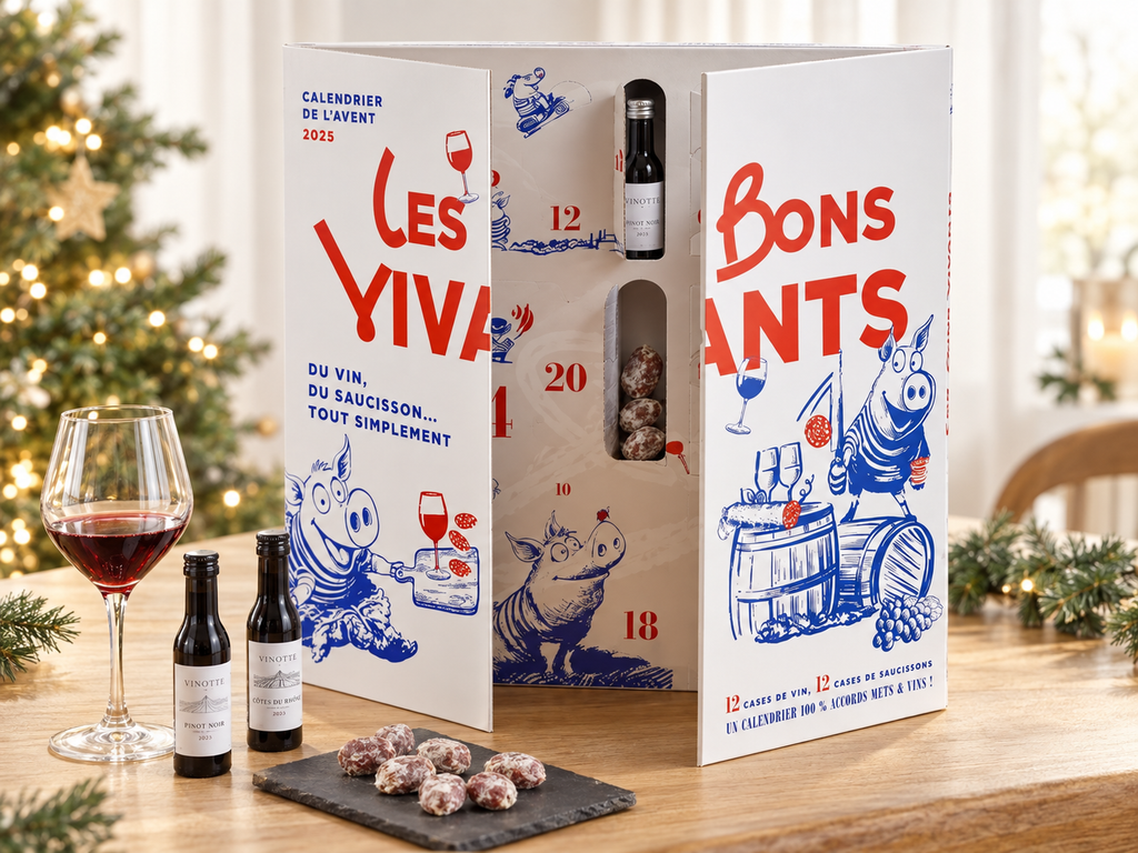 Calendrier de l'Avent Saucisson et Vin Les Bons Vivants 2026