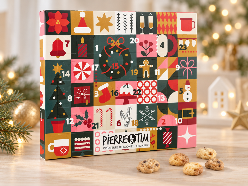 Calendrier de l'Avent Cookies Artisanaux Pierre & Tim 2026