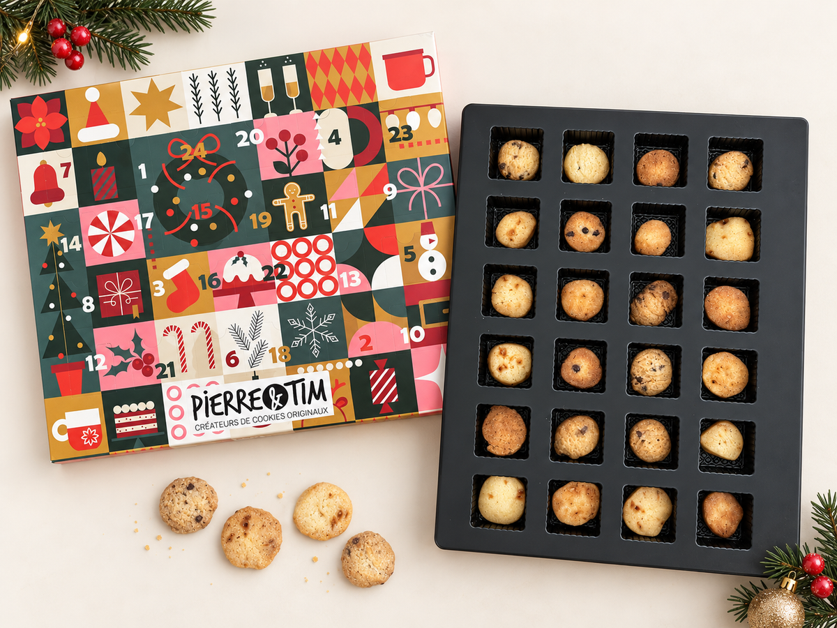 Calendrier de l'Avent Cookies Artisanaux Pierre & Tim 2026