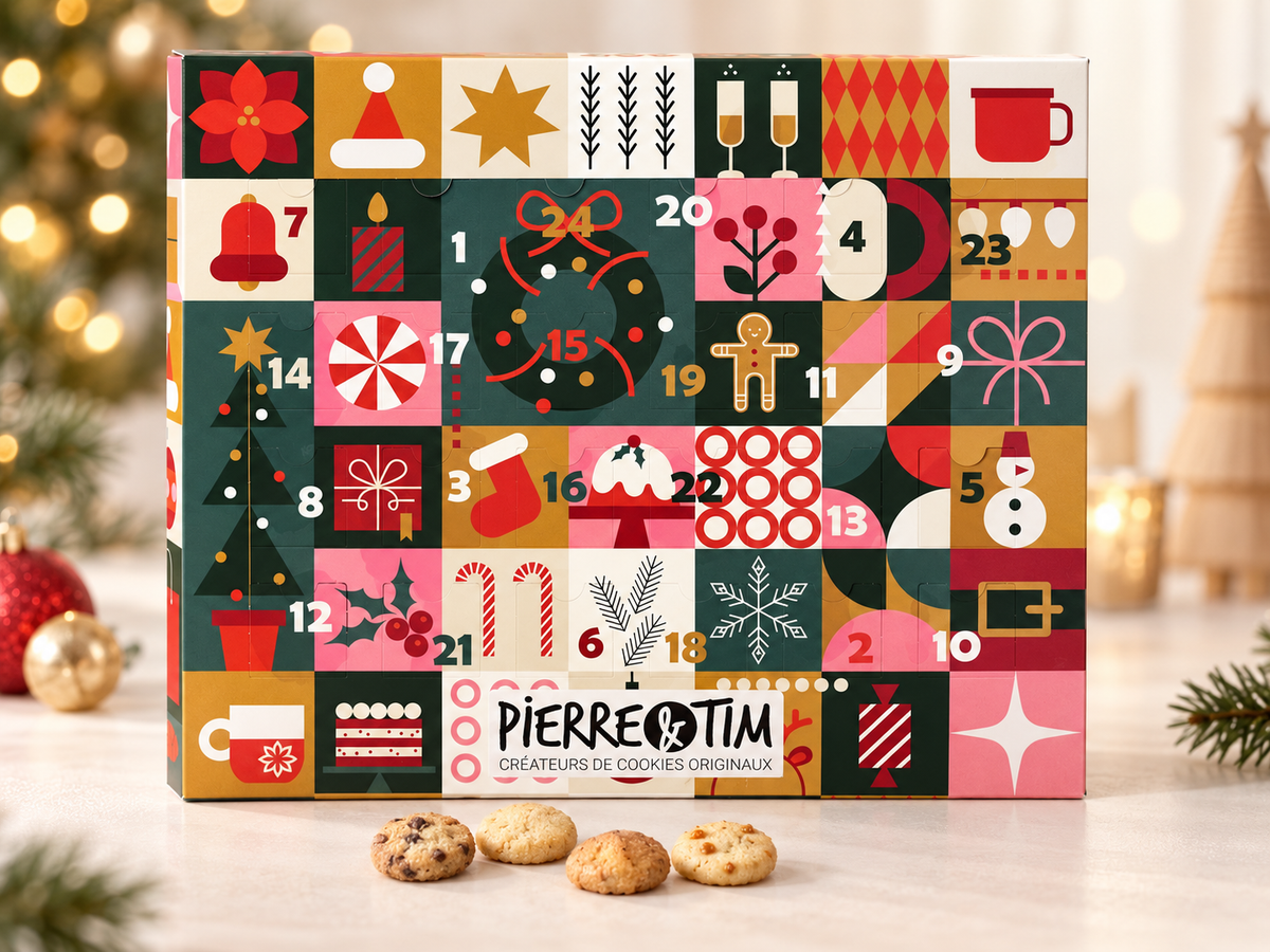 Calendrier de l'Avent Cookies Artisanaux Pierre & Tim 2026