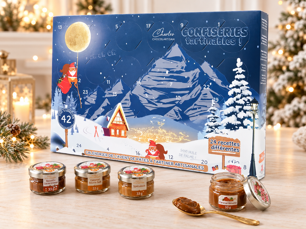 Calendrier de l'Avent Pâte à Tartiner Maître Artisan Chocolatier 2026 Charles Chocolartisan