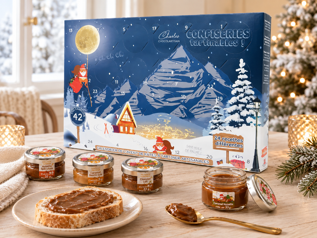 Calendrier de l'Avent Pâte à Tartiner Maître Artisan Chocolatier 2026 Charles Chocolartisan