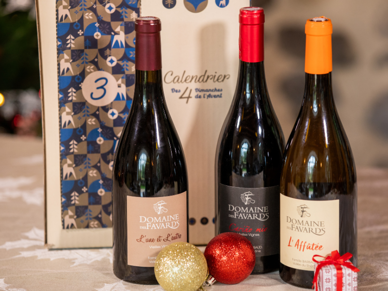 Calendrier de l'Avent vins des 4 dimanches Domaine des Favards